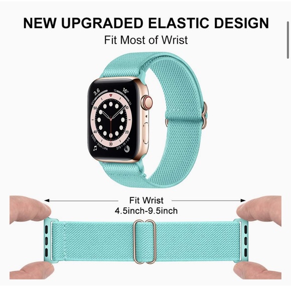 Stretchy Apple Watch band, teal NWOT - Picture 4 of 5